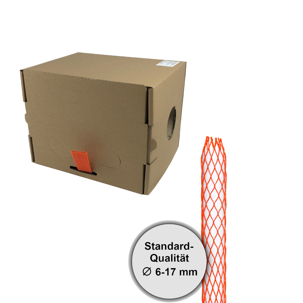 Netzschlauch orange STANDARD, Ø 6-17mm, Verpackungsnetz 250m