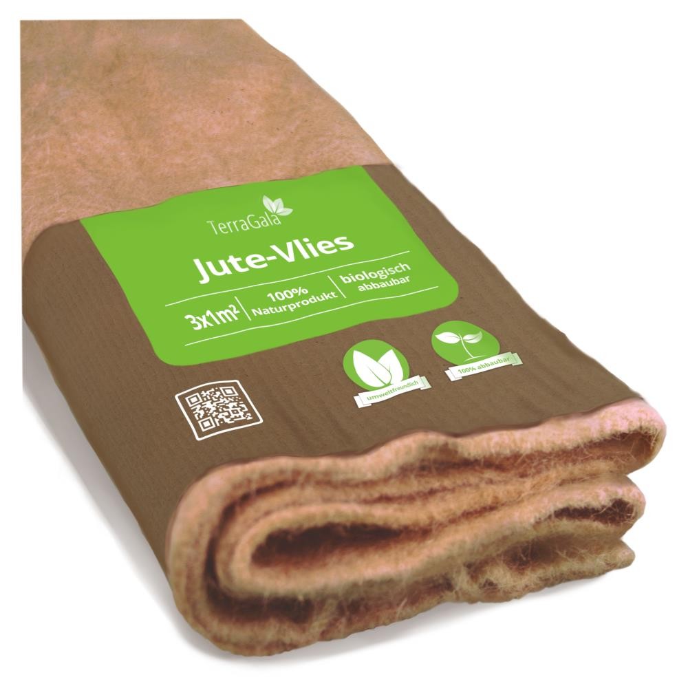 Unkrautvlies, Mulchvlies aus 100% Jute, biologisch abbaubares Gartenvlies