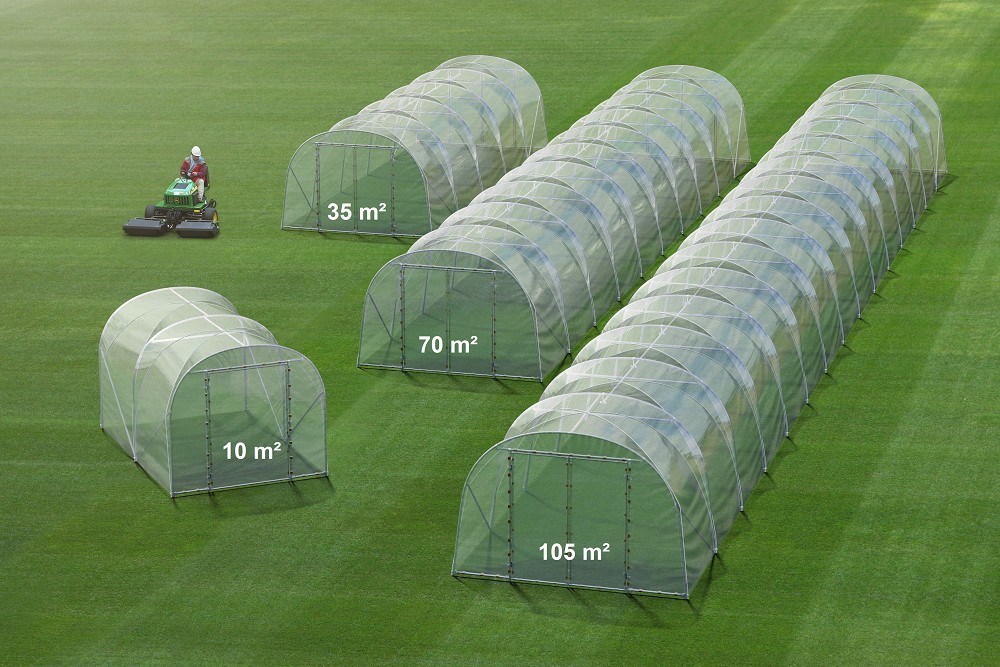 Römi® Classic 10 Foliengewächshaus-System: 3,5m x 10m x 2,35m