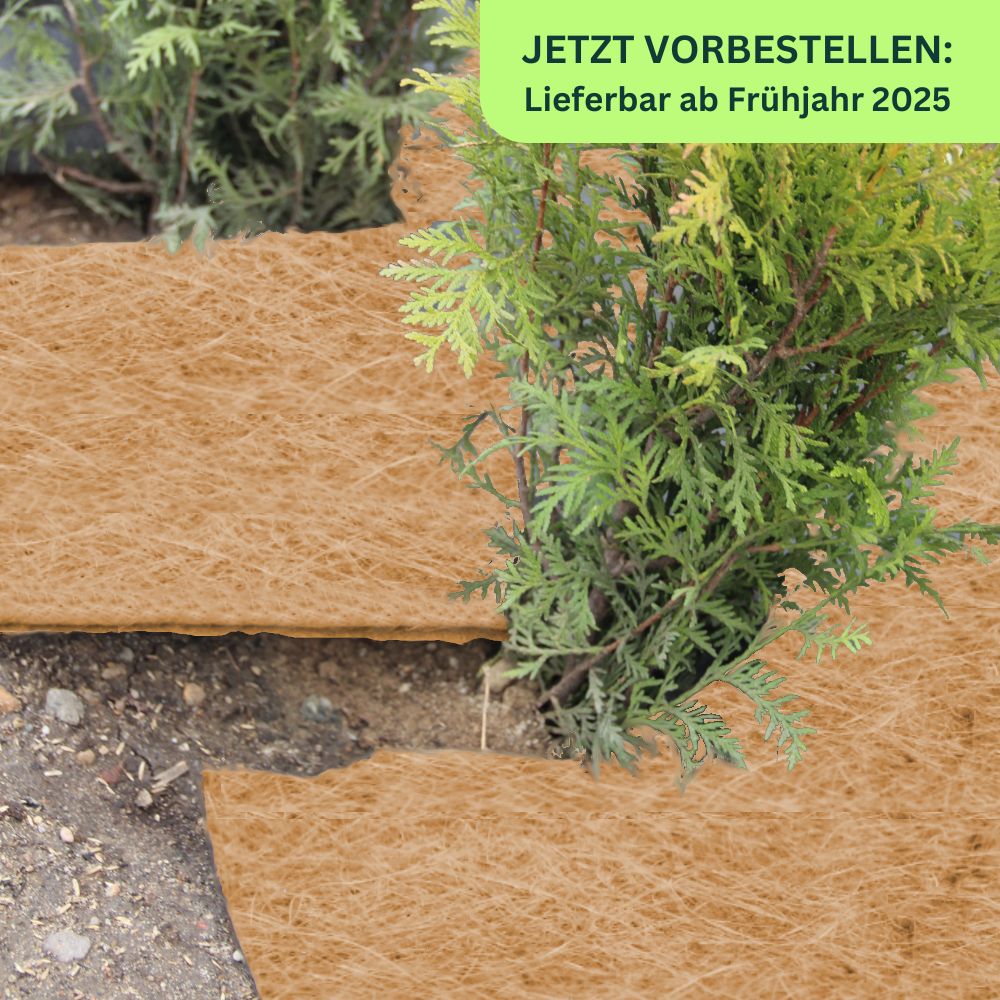 Hochbeetvlies aus 100% Jute Naturfaser, Trenn- und Mulchvlies, 1m x 5m