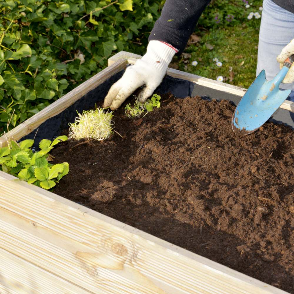 premiumgarden Hochbeetvlies, Trenn- und Drainagevlies für Hochbeete, 1x5m, grau