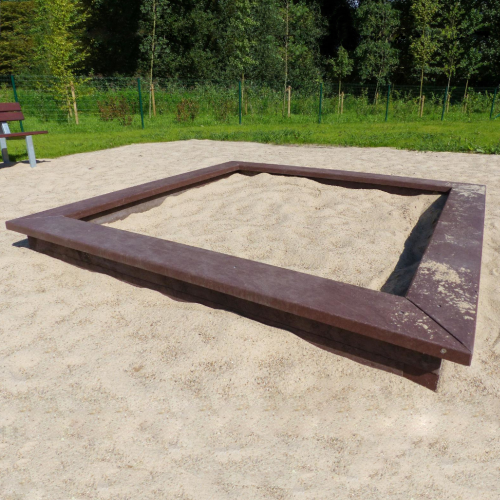 Sandkasten Gobi aus Recycling-Kunststoff hanit®, 1,2 x 1,2m