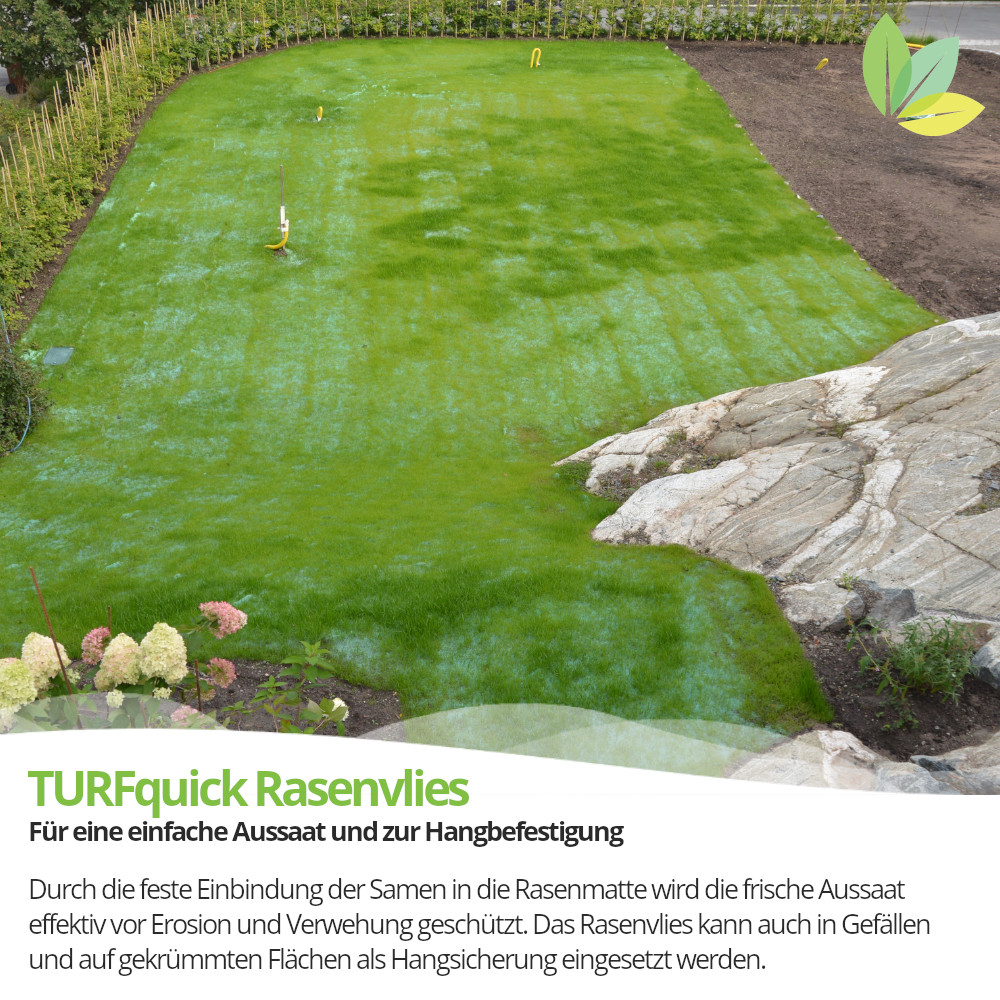 TURFquick Villa Classic 10m² - Rasenmatte mit Rasensamen und Dünger 0,80 x 12,5m