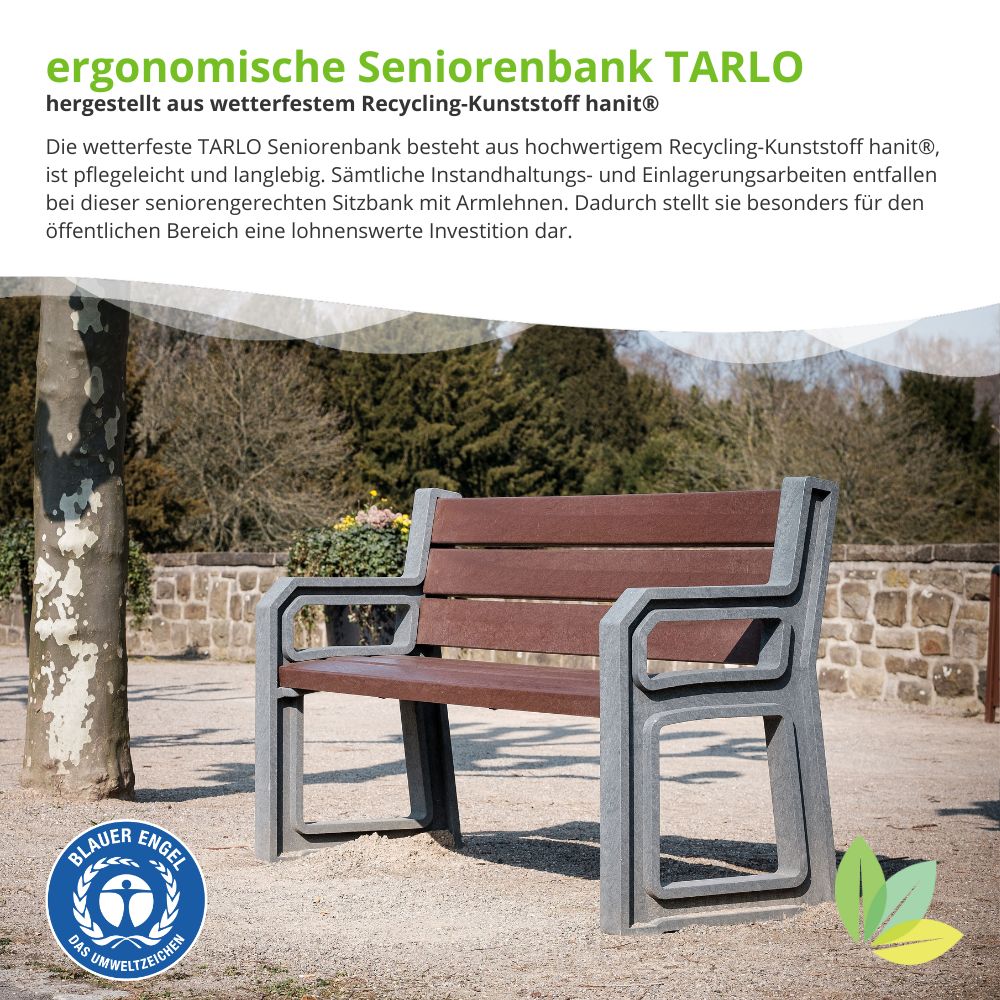 hanit® Seniorenbank TARLO mit Armlehnen und erhöhter Sitzfläche