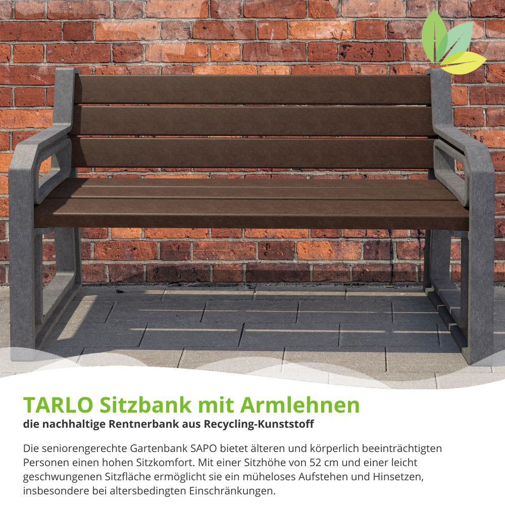 hanit® Seniorenbank TARLO mit Armlehnen und erhöhter Sitzfläche