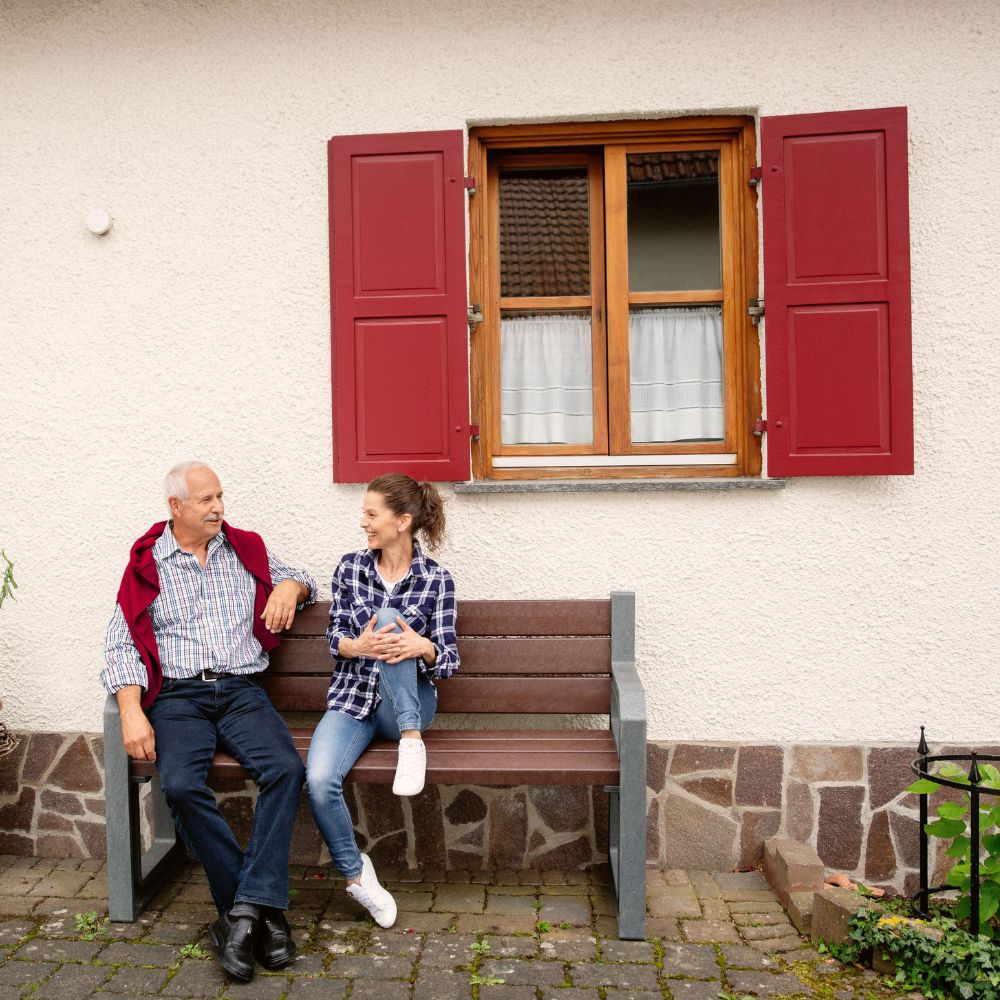 hanit® Seniorenbank TARLO mit Armlehnen und erhöhter Sitzfläche