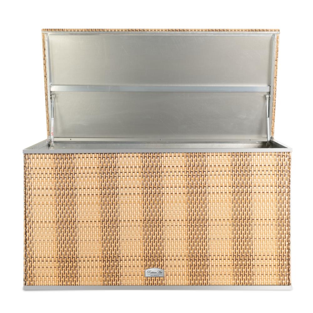 Rattan Auflagenbox, Kissenbox wasserdicht, 115cm x 60cm x 60cm, dunkelgrau