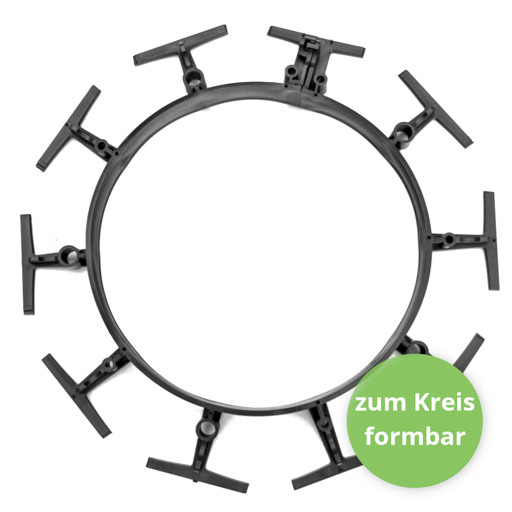 Premium Rasenkante/ Beeteinfassung (1.000 x 80 x 45mm) dunkelgrau