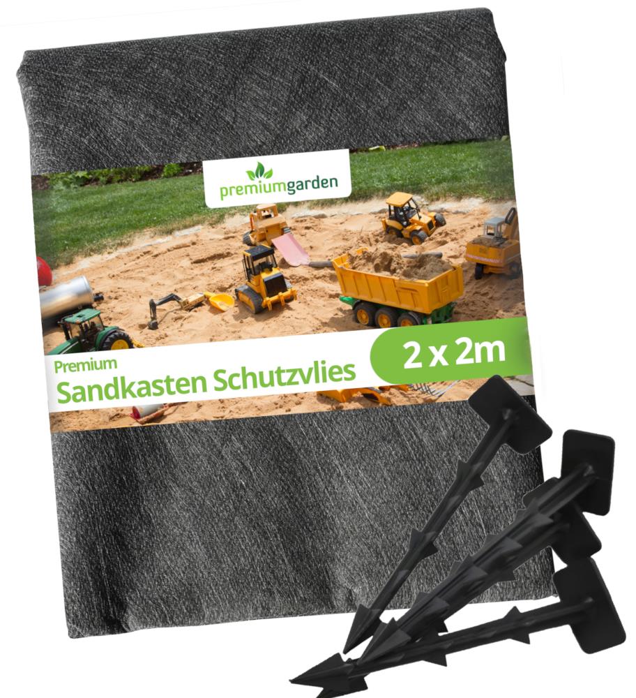 premiumgarden Sandkastenvlies, für wirksamen Unkrautstopp unter dem Sandkasten inkl. Befestigungs-Pins