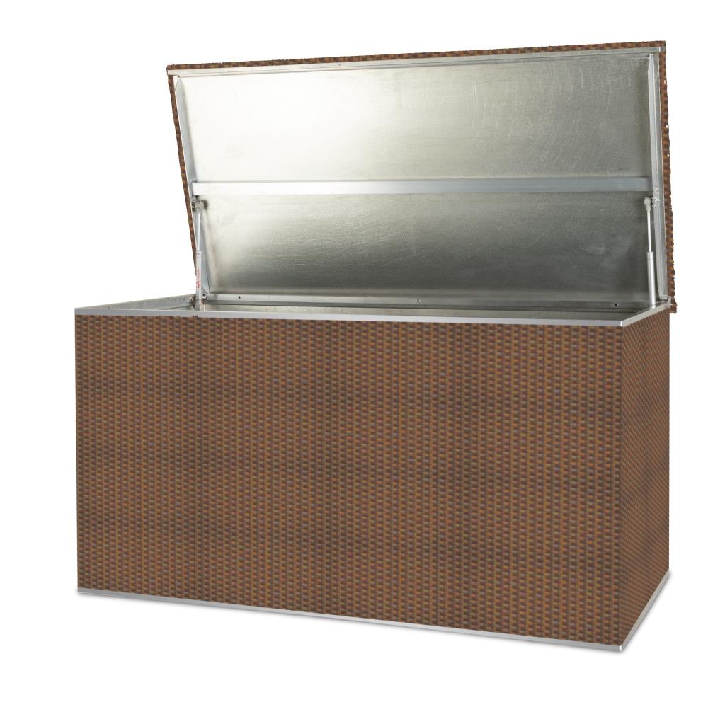 Rattan Auflagenbox, Kissenbox wasserdicht, 115cm x 60cm x 60cm, braun