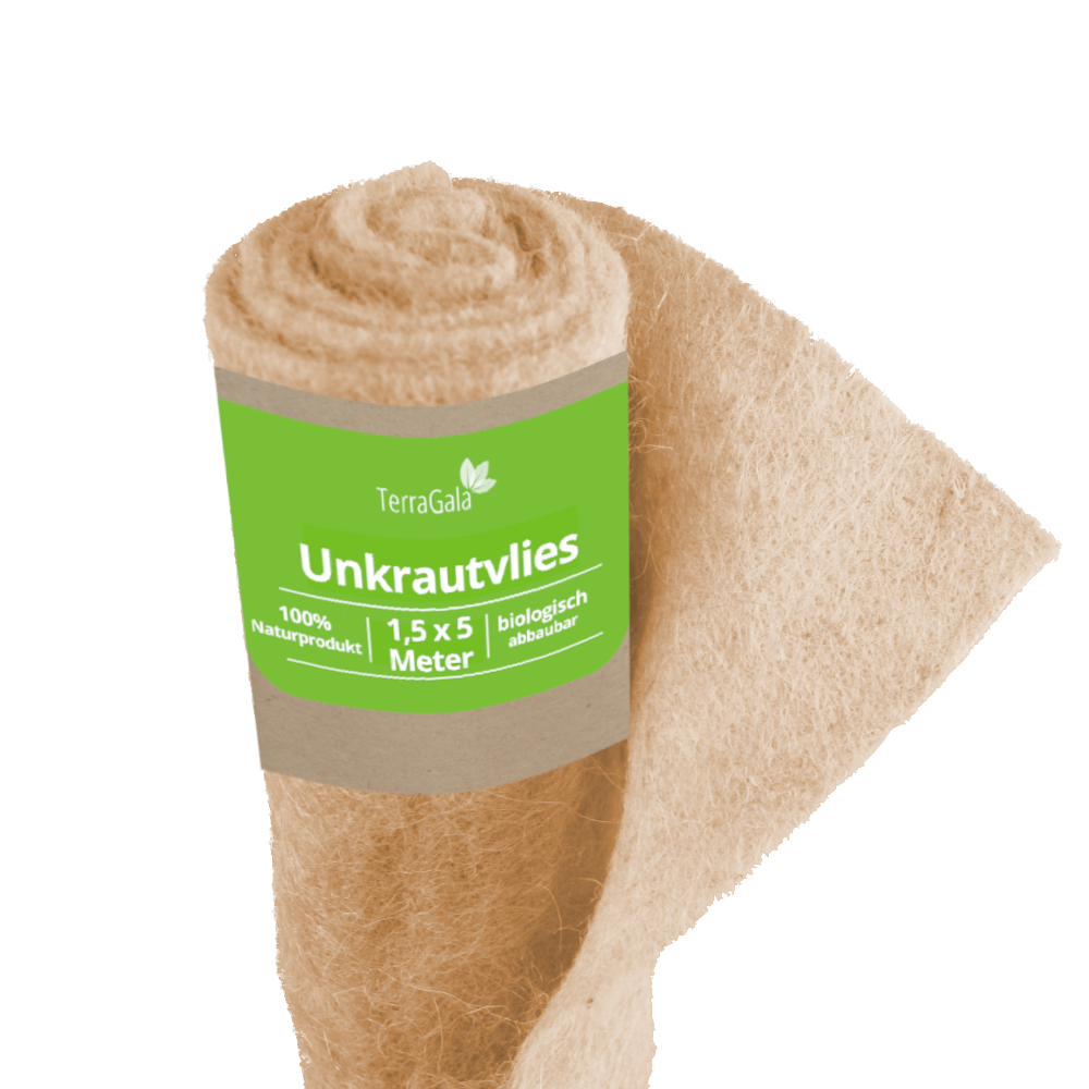 Unkrautvlies, Mulchvlies aus 100% Jute, biologisch abbaubares Gartenvlies