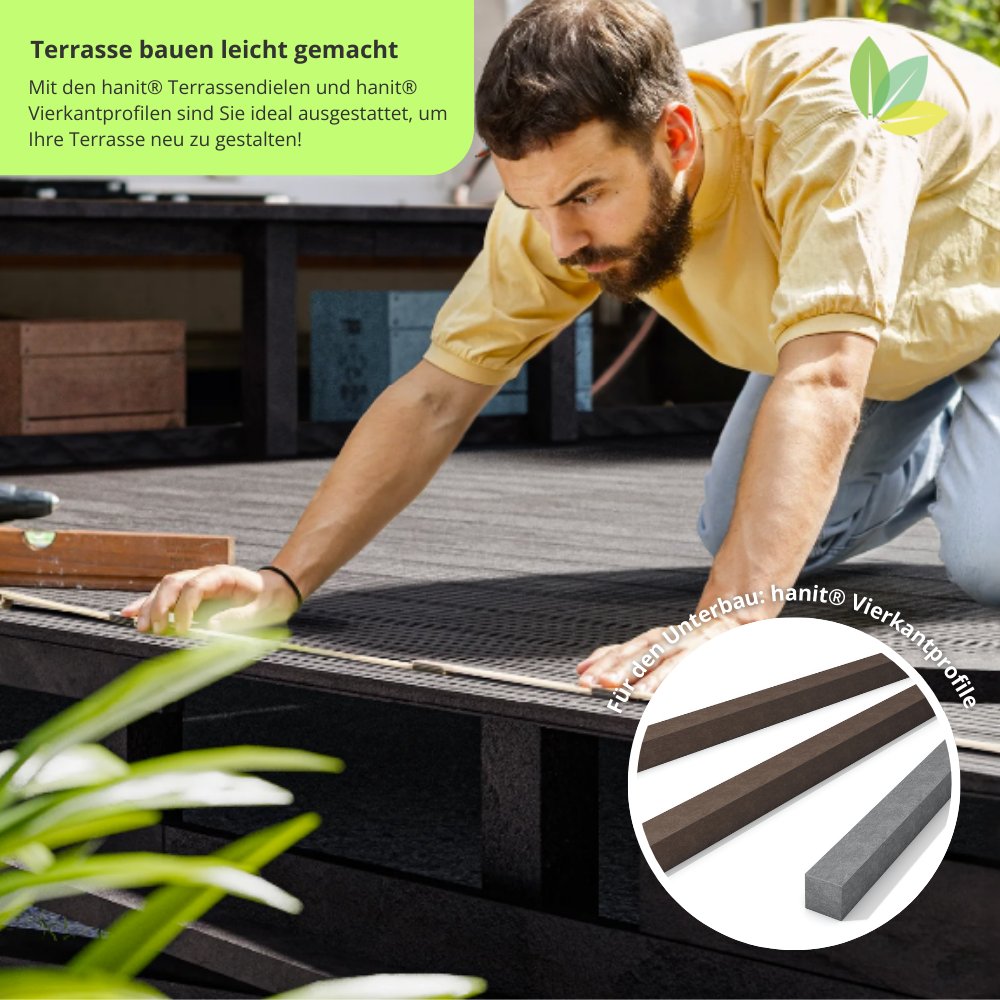 hanit® Terrassendielen,  300 x 19,5 x 2,8cm, braun