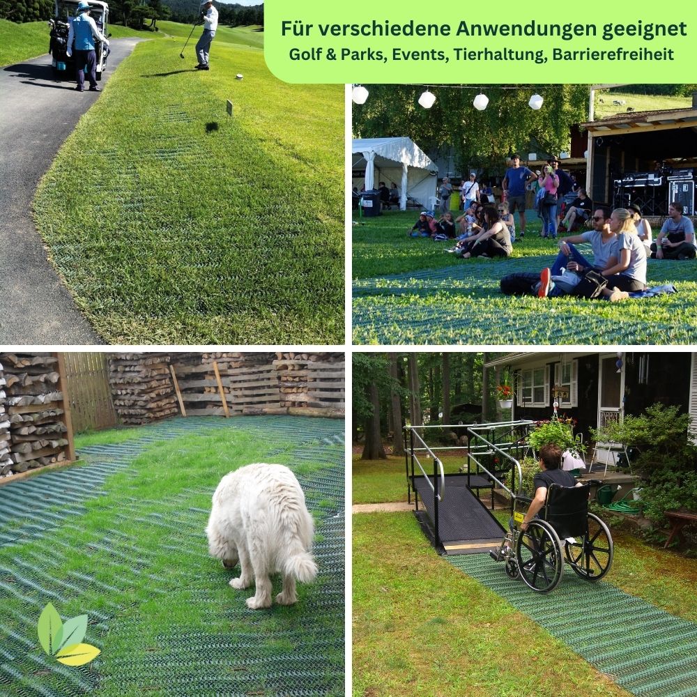 GrassProtecta® Standard, befahrbares Rasengitter aus Kunststoff, 1,2kg/m², 2 x 10m