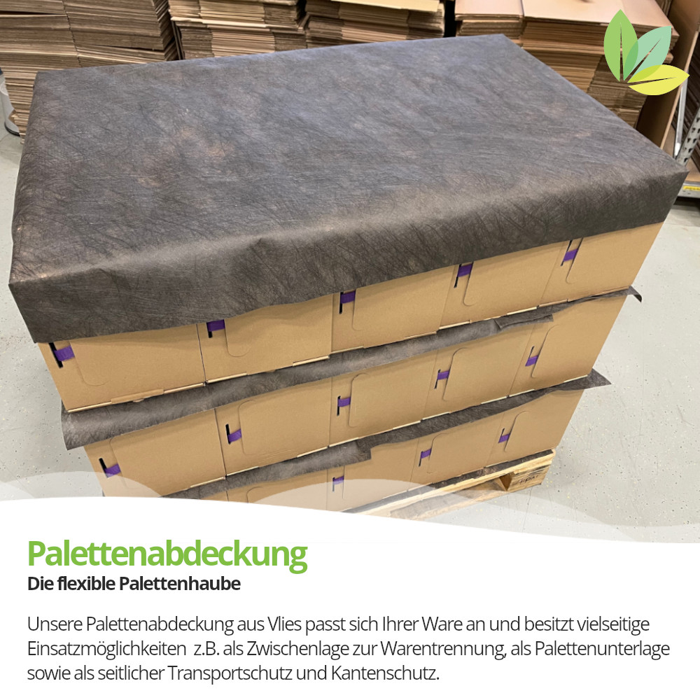 Palettenabdeckung, Palettenhaube aus Vlies, 1,2m x 1,4m - 50 Stück