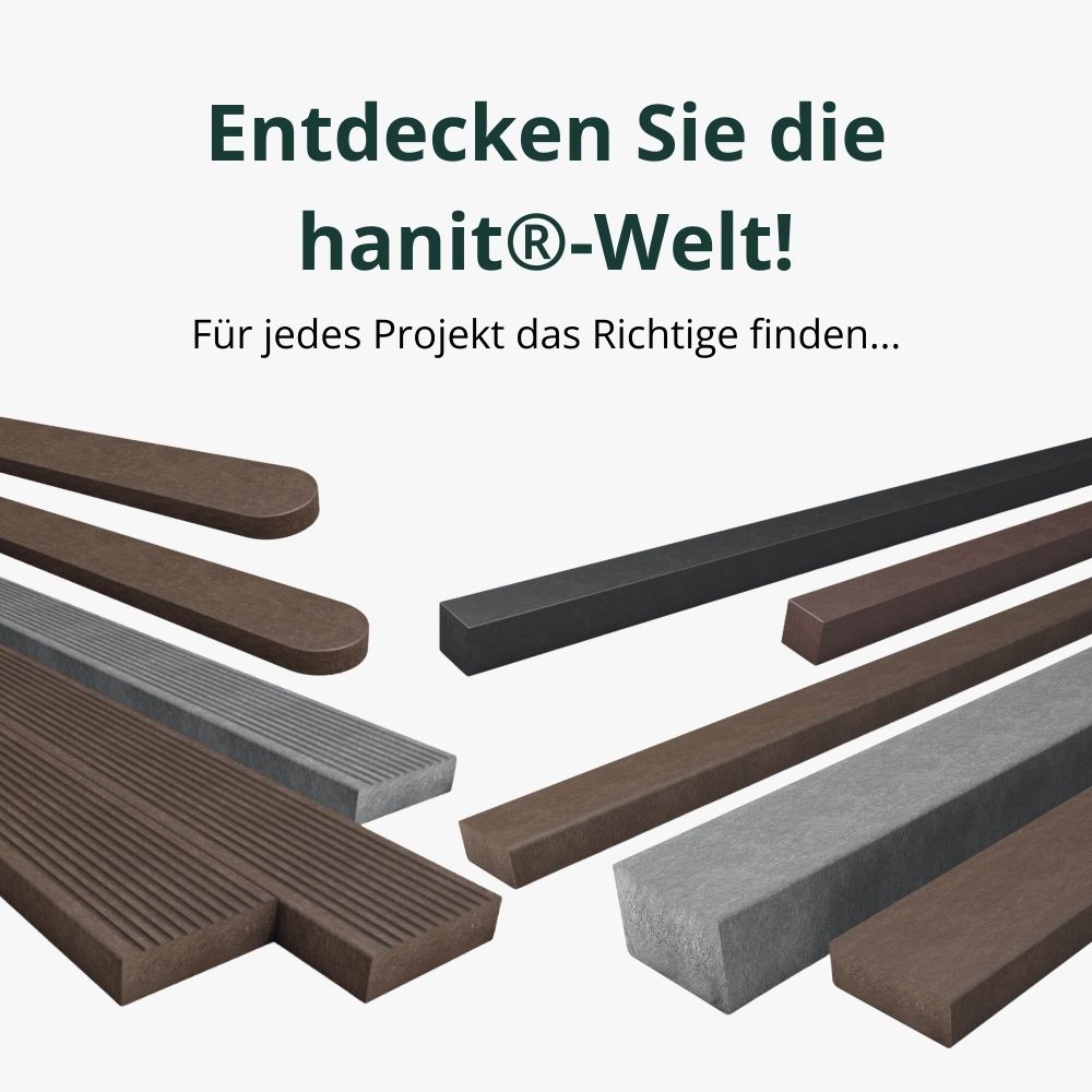 hanit® Brettprofil, 200 x 4 x 8cm, grau