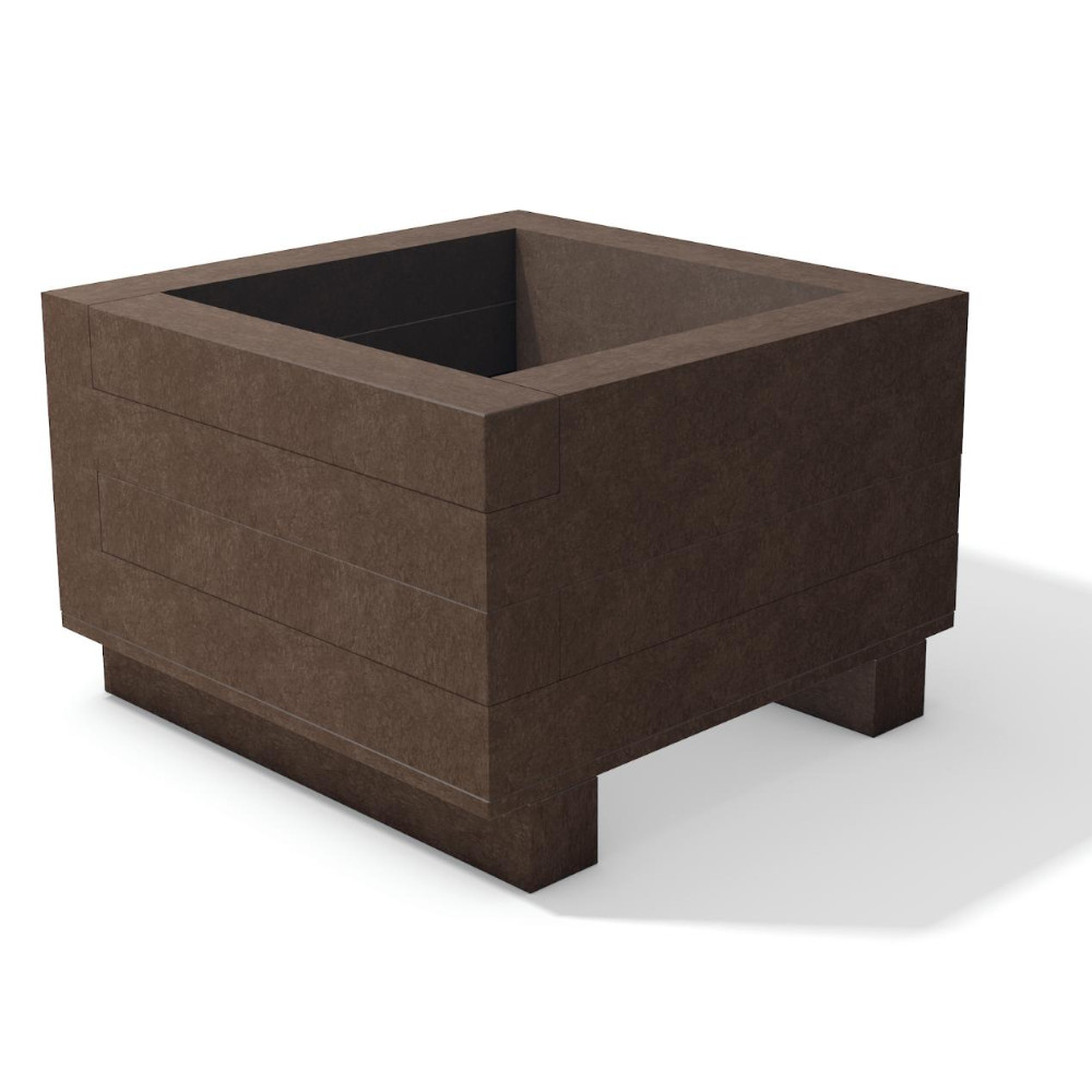 IBERIS 1 Blumenkübel aus hanit®, 70 x 70 x 47cm, braun